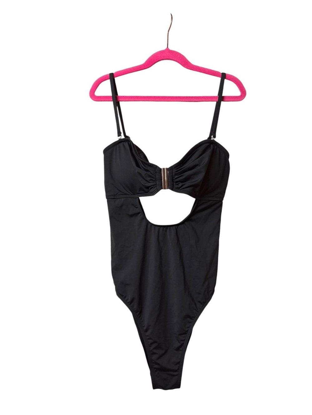 CUPSHE Black Cutout One-Piece Swimsuit S NWOT
